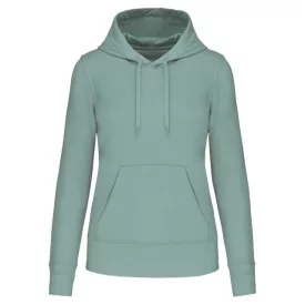ka4028sg-xs   LADIES' ECO-FRIENDLY HOODED SWEATSHIRT