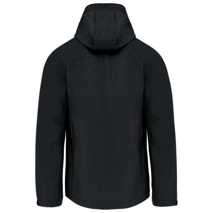 ka413bl-l   MEN'S DETACHABLE HOODED SOFTSHELL JACKET