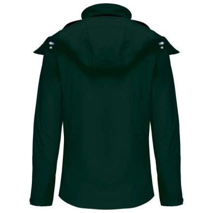 ka414bg-2xl   LADIES' DETACHABLE HOODED SOFTSHELL JACKET