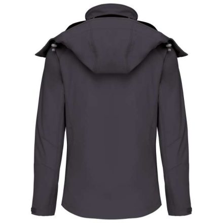 ka414mgr-2xl   LADIES' DETACHABLE HOODED SOFTSHELL JACKET