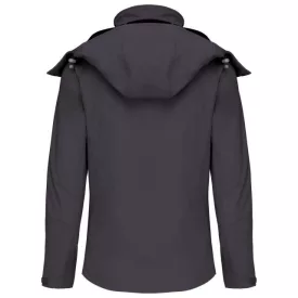 ka414ti-s   LADIES' DETACHABLE HOODED SOFTSHELL JACKET