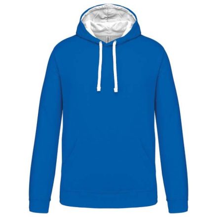 ka446lro/wh-2xl   MEN'S CONTRAST HOODED SWEATSHIRT