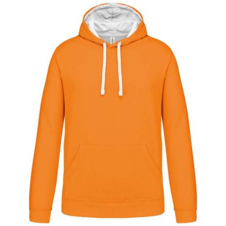 ka446or/wh-2xl   MEN'S CONTRAST HOODED SWEATSHIRT