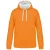 ka446or/wh-xs   MEN'S CONTRAST HOODED SWEATSHIRT