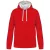 ka446re/wh-xs   MEN'S CONTRAST HOODED SWEATSHIRT