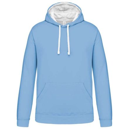 ka446sb/wh-2xl   MEN'S CONTRAST HOODED SWEATSHIRT