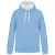 ka446sb/wh-xl   MEN'S CONTRAST HOODED SWEATSHIRT
