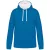 ka446tb/wh-3xl   MEN'S CONTRAST HOODED SWEATSHIRT