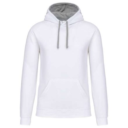 ka446wh/fg-2xl   MEN'S CONTRAST HOODED SWEATSHIRT