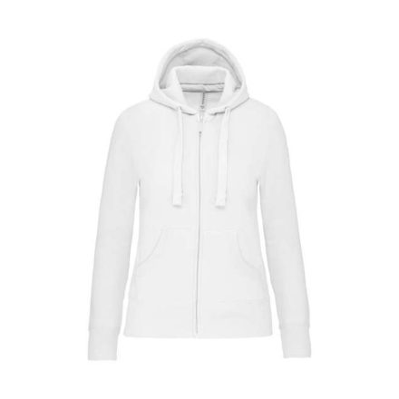 ka464wh-2xl   LADIES' FULL ZIP HOODED SWEATSHIRT