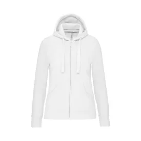 ka464wh-m   LADIES' FULL ZIP HOODED SWEATSHIRT