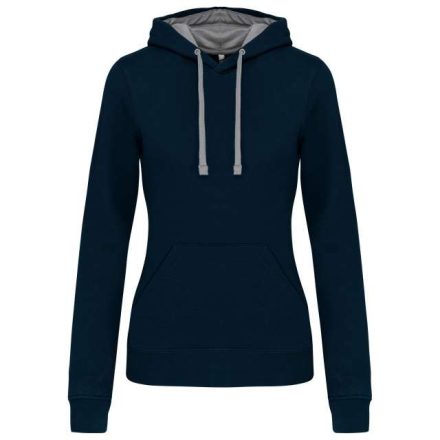 ka465nv/fg-xs   LADIES’ CONTRAST HOODED SWEATSHIRT