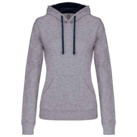 ka465oxg/nv-2xl   LADIES’ CONTRAST HOODED SWEATSHIRT