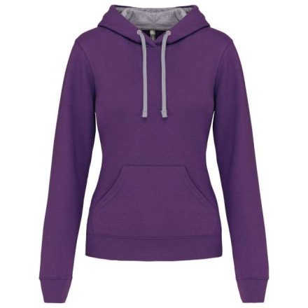 ka465pu/oxg-2xl   LADIES’ CONTRAST HOODED SWEATSHIRT