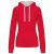 ka465re/wh-2xl LADIES’ CONTRAST HOODED SWEATSHIRT