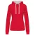 ka465re/wh-xl   LADIES’ CONTRAST HOODED SWEATSHIRT