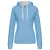ka465sb/wh-xs   LADIES’ CONTRAST HOODED SWEATSHIRT