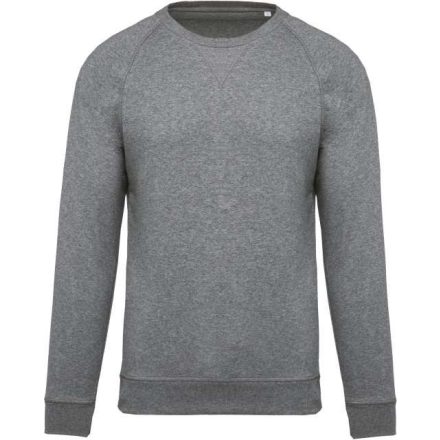 ka480grh-3xl   MEN'S ORGANIC COTTON CREW NECK RAGLAN SLEEVE SWEATSHIRT