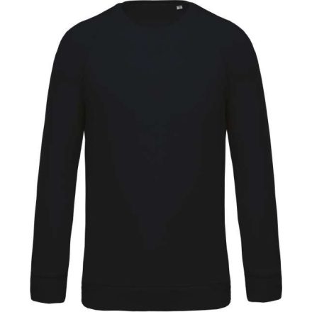 ka480nv-2xl   MEN'S ORGANIC COTTON CREW NECK RAGLAN SLEEVE SWEATSHIRT