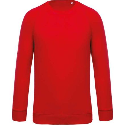 ka480re-2xl   MEN'S ORGANIC COTTON CREW NECK RAGLAN SLEEVE SWEATSHIRT