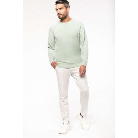 ka480sg-2xl   MEN'S ORGANIC COTTON CREW NECK RAGLAN SLEEVE SWEATSHIRT