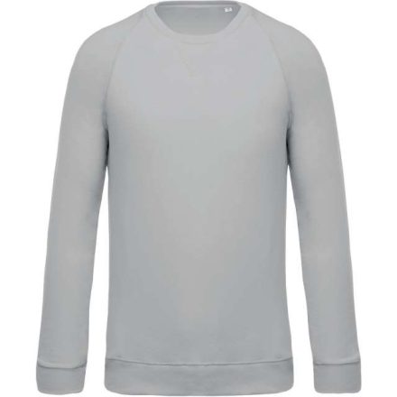 ka480sngr-2xl   MEN'S ORGANIC COTTON CREW NECK RAGLAN SLEEVE SWEATSHIRT