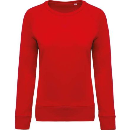 ka481re-xs   LADIES’ ORGANIC COTTON CREW NECK RAGLAN SLEEVE SWEATSHIRT