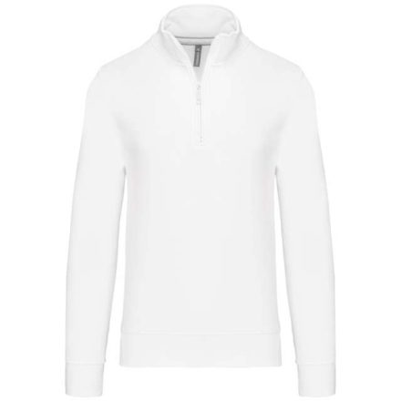 ka487wh-2xl   ZIPPED NECK SWEATSHIRT