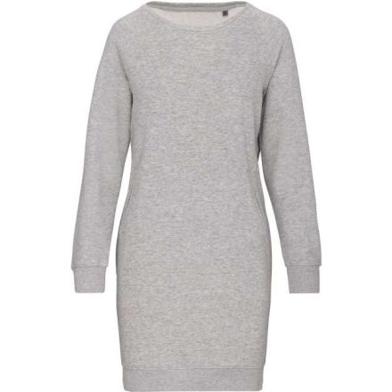 ka493lgrh-l   ORGANIC FLEECE LOUNGE DRESS