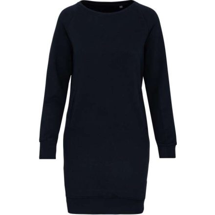 ka493nv-l   ORGANIC FLEECE LOUNGE DRESS