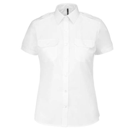 ka504wh-2xl   LADIES’ SHORT-SLEEVED PILOT SHIRT