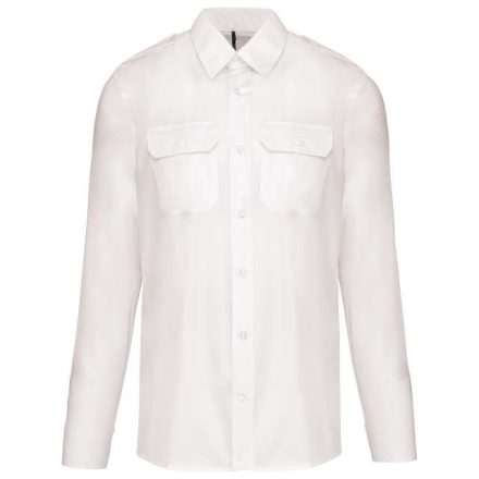 ka505wh-4xl   MEN'S LONG-SLEEVED PILOT SHIRT