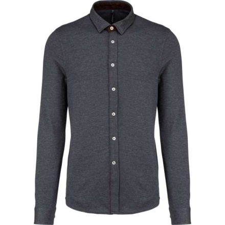 ka507jdg-l   LONG-SLEEVED JACQUARD KNIT SHIRT