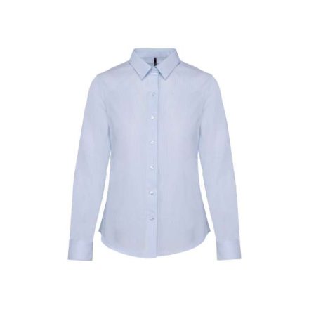 ka510stpbu-l   LADIES’ LONG-SLEEVED COTTON POPLIN SHIRT