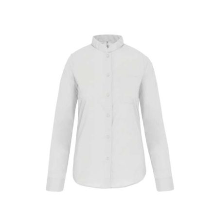 ka514wh-2xl   LADIES' LONG-SLEEVED MANDARIN COLLAR SHIRT