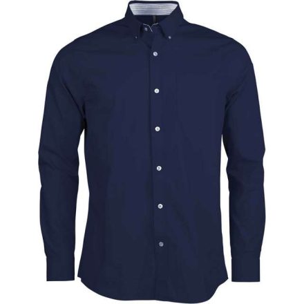 ka517nv-s   LONG-SLEEVED WASHED COTTON POPLIN SHIRT