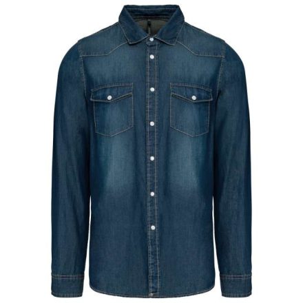 ka519bj-2xl   MEN'S LONG-SLEEVED DENIM SHIRT