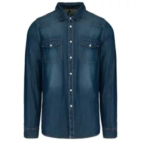 ka519bj-m   MEN'S LONG-SLEEVED DENIM SHIRT