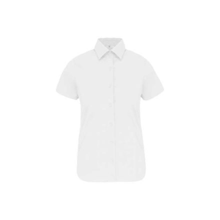 ka532wh-m   LADIES' SHORT-SLEEVED COTTON/ELASTANE SHIRT