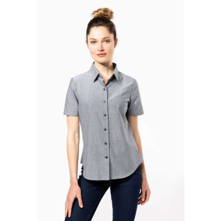 ka536bl-2xl   LADIES' SHORT-SLEEVED OXFORD SHIRT