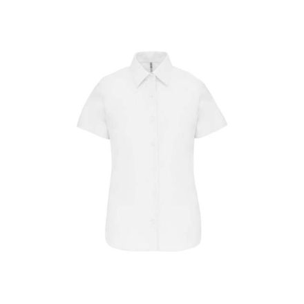 ka536wh-2xl   LADIES' SHORT-SLEEVED OXFORD SHIRT