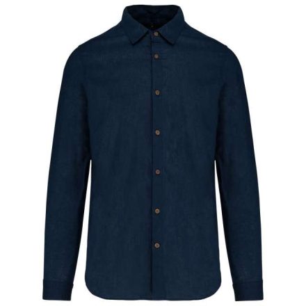 ka588nv-2xl   MEN'S LONG SLEEVE LINEN AND COTTON SHIRT