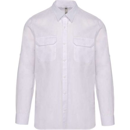 ka590wh-l   MEN'S LONG-SLEEVED SAFARI SHIRT