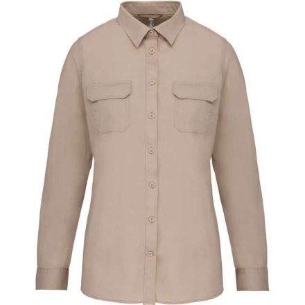 ka591be-2xl   LADIES' LONG SLEEVED SAFARI SHIRT