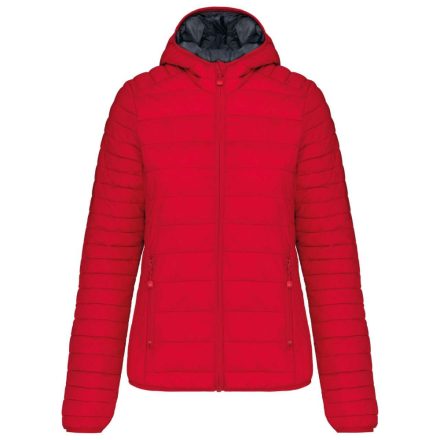 ka6111re-2xl   LADIES' LIGHTWEIGHT HOODED PADDED JACKET