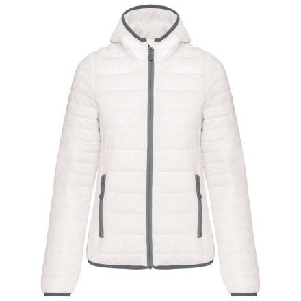 ka6111wh-2xl   LADIES' LIGHTWEIGHT HOODED PADDED JACKET