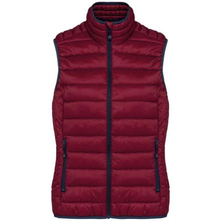 ka6114wn-2xl   LADIES' LIGHTWEIGHT SLEEVELESS FAKE DOWN JACKET