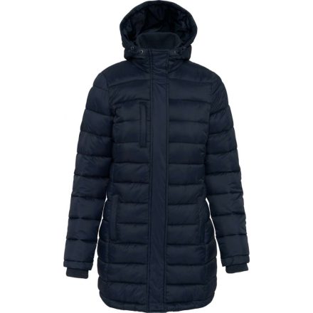 ka6129nv-s   LADIES' LIGHTWEIGHT HOODED PADDED PARKA