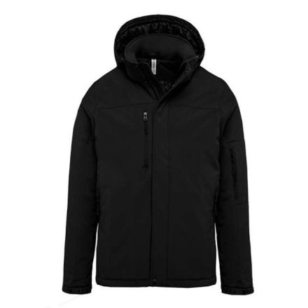 ka650bl-l   MEN'S HOODED SOFTSHELL LINED PARKA