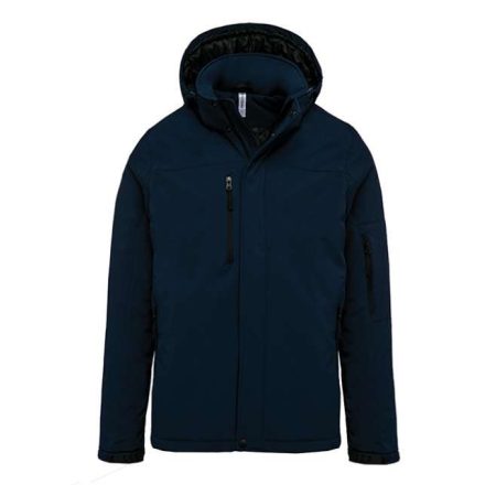 ka650nv-l   MEN'S HOODED SOFTSHELL LINED PARKA